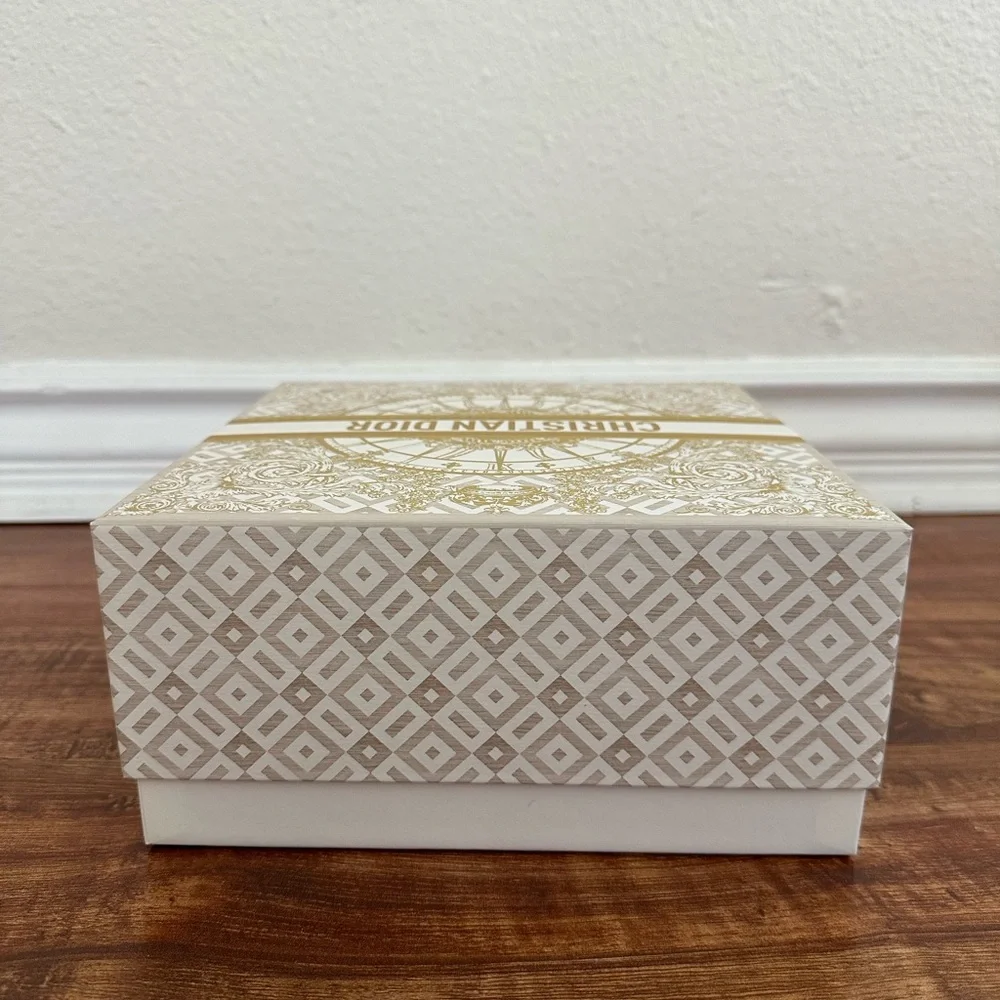 Authentic Dior gold and white box and bag